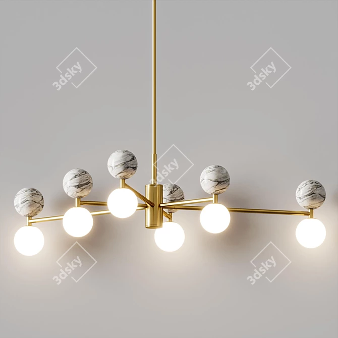 PBR-Optimized Dalt Pendant Light 3D model image 3