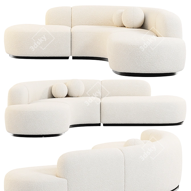 Modern Scandinavian Style Sofa Bjorn 3D model image 2