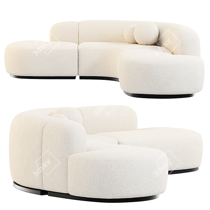 Modern Scandinavian Style Sofa Bjorn 3D model image 3