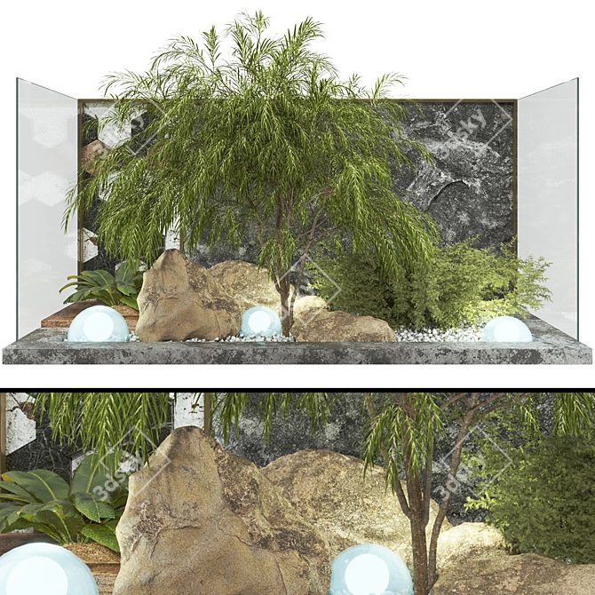 Decorative Garden Plant Collection Set 3D model image 1