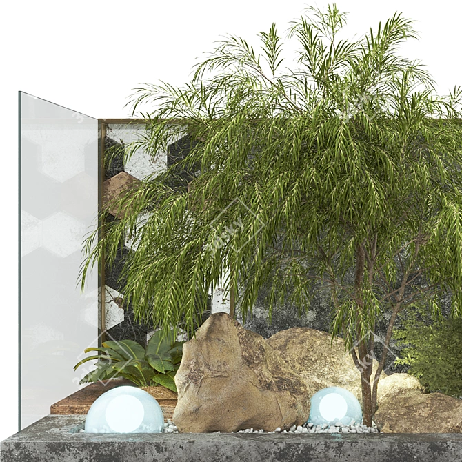 Decorative Garden Plant Collection Set 3D model image 2
