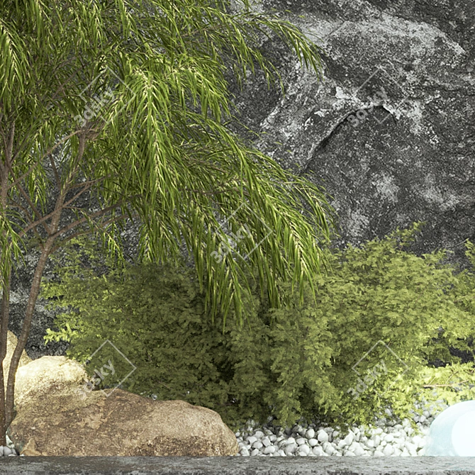 Decorative Garden Plant Collection Set 3D model image 5