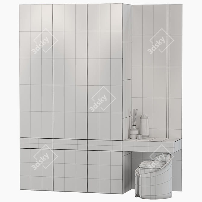 Modern 3D Hallway Furniture Model 3D model image 5