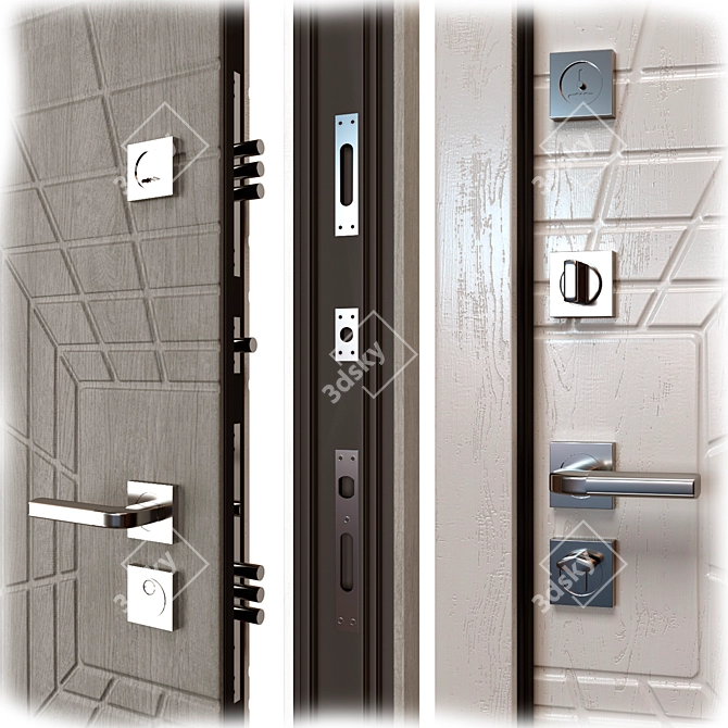 Matrix Bear Metal Door 3D model image 2