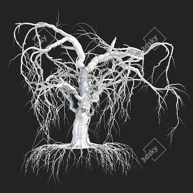 Grieving Willow Tree 3D Model 3D model image 5