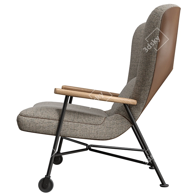 Elegant Shinzo Lounge Chair 3D model image 3