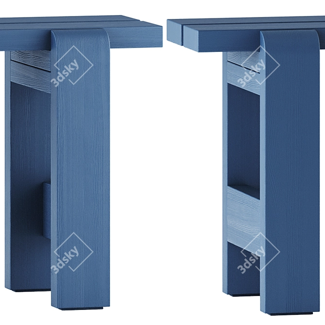 Hay Weekday Table & Bench 3D model image 3