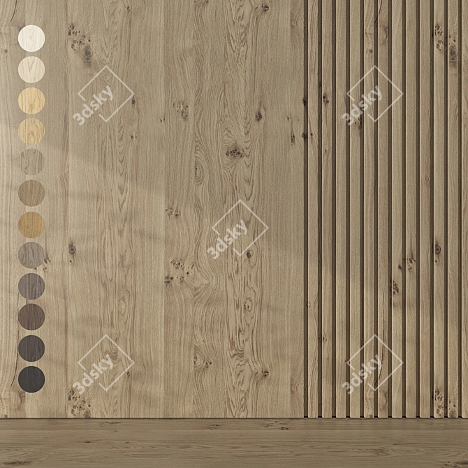  Seamless Oak Textures Pack 3D model image 1