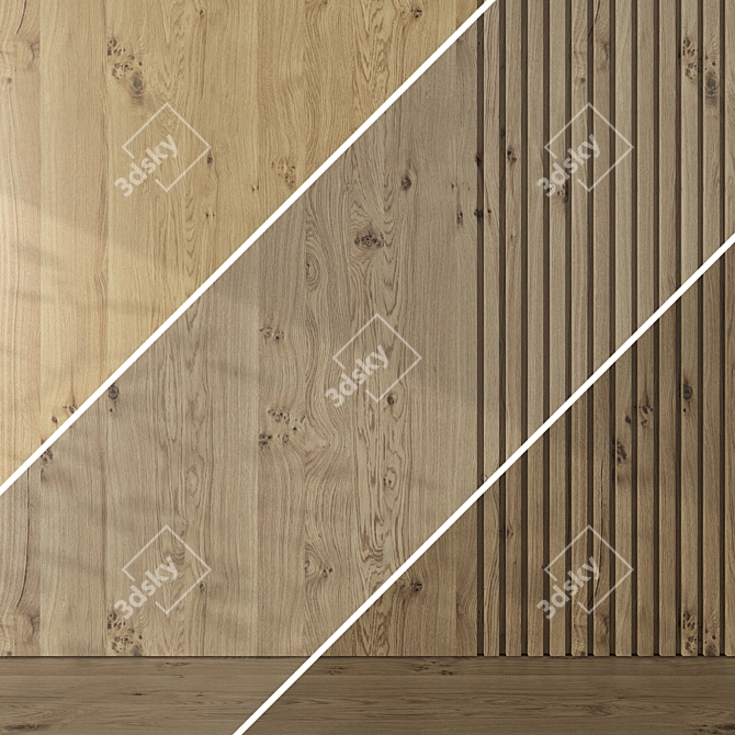  Seamless Oak Textures Pack 3D model image 3