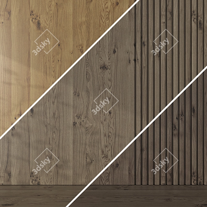  Seamless Oak Textures Pack 3D model image 4