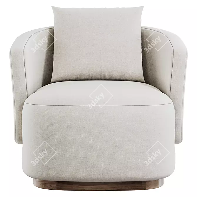 Modern Caspia Armchair Model Design 3D model image 4