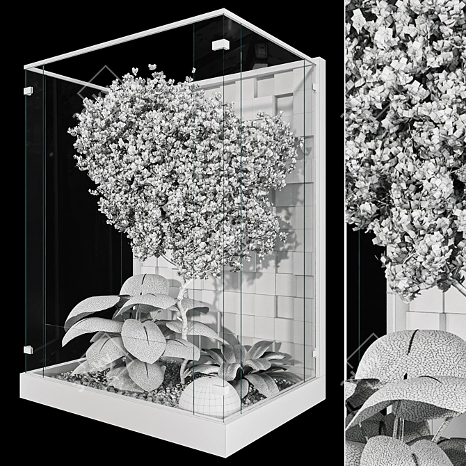 Botanical Glass Garden Set 3D model image 7