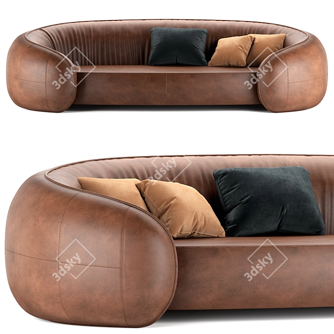 Modern Elegance in Bridge Sofa 3D model image 1