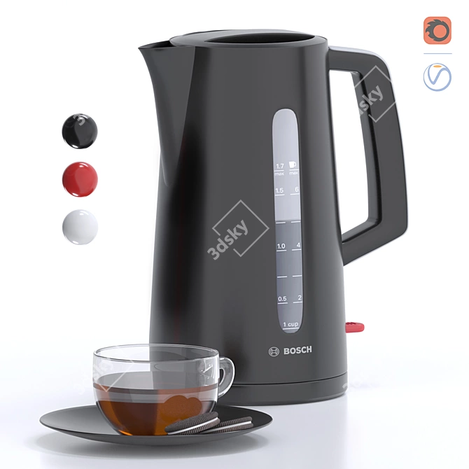 BOSCH Infusion Kettle with 3 Colors 3D model image 8