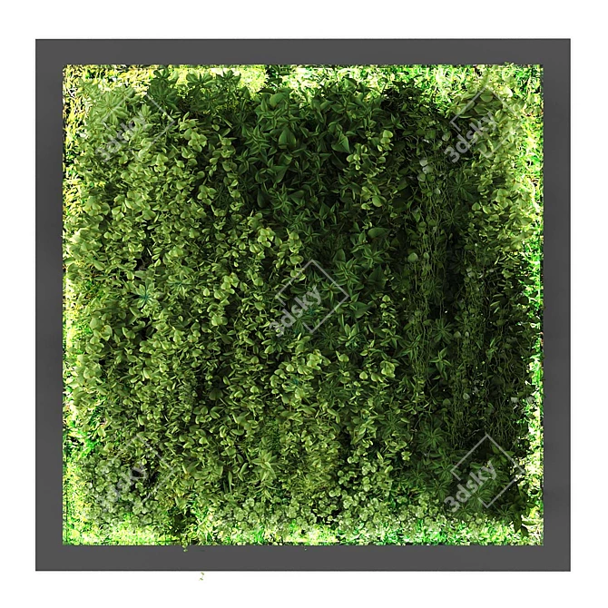 Rustic Vertical Garden Panel 3D model image 1