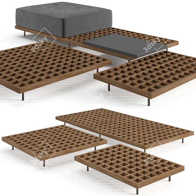 Luxury Minotti Quadrado Coffee Tables 3D model image 1
