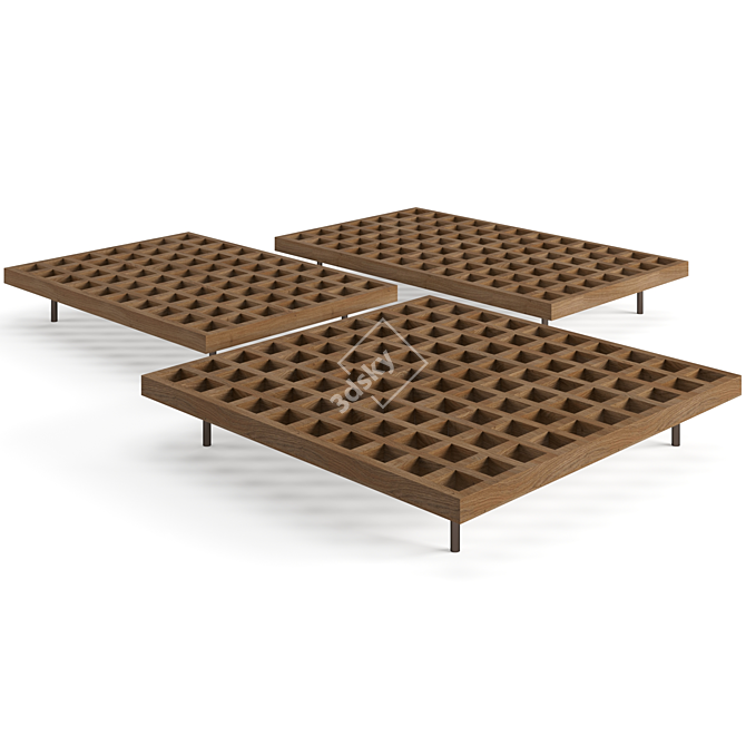 Luxury Minotti Quadrado Coffee Tables 3D model image 4