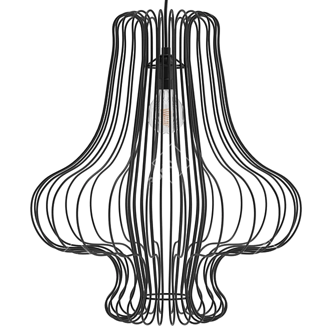 Modern Steel Lampshade Can-Can 3D model image 1