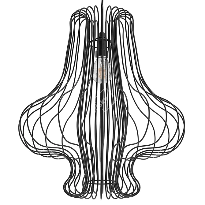 Modern Steel Lampshade Can-Can 3D model image 5