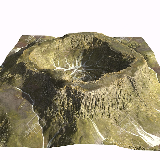 8K Real-Scale Mountain Model 3D model image 1