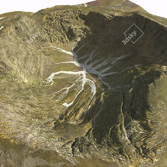 8K Real-Scale Mountain Model 3D model image 4