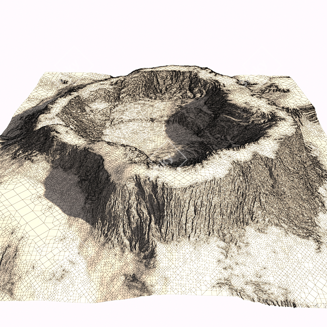 8K Real-Scale Mountain Model 3D model image 6