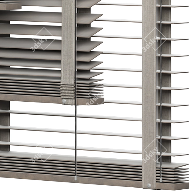 Rustic Wooden Blind Vol 06 3D model image 2