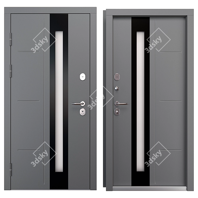 Asti Metal Entrance Door - Bear 3D model image 3