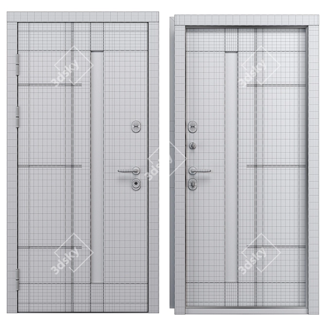 Asti Metal Entrance Door - Bear 3D model image 4