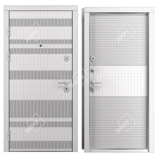  Status Metal Entry Door (Bear) 3D model image 4