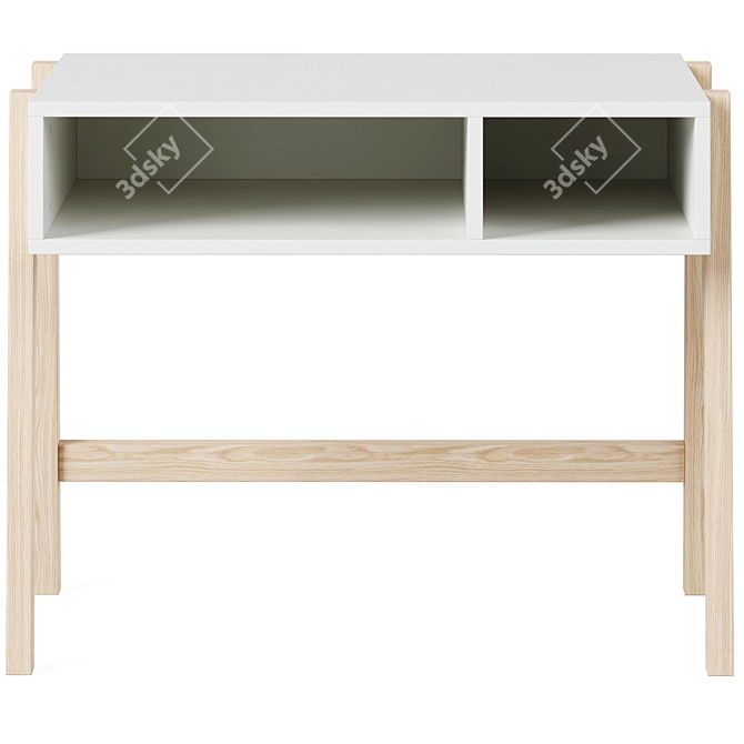 Wooden Kids Desk and Chair 3D model image 4