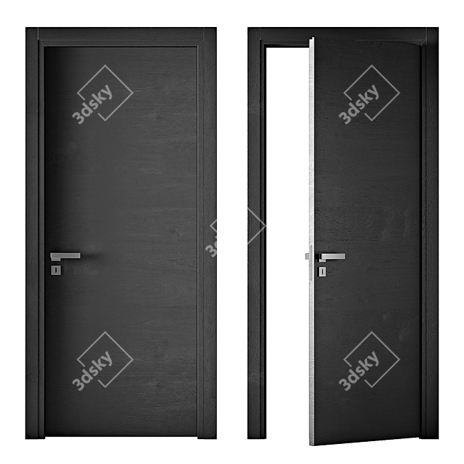 Modern Interior Doors Collection 3D model image 4