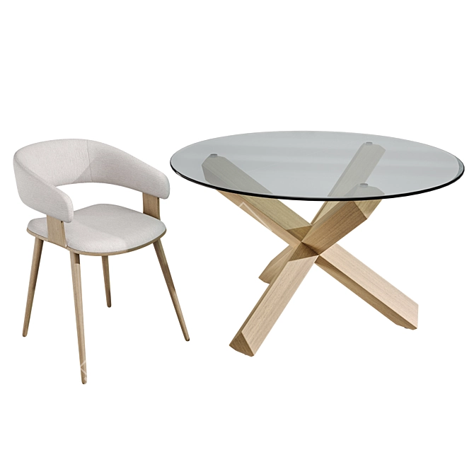 Quinby Grey Outdoor Stool 3D model image 3