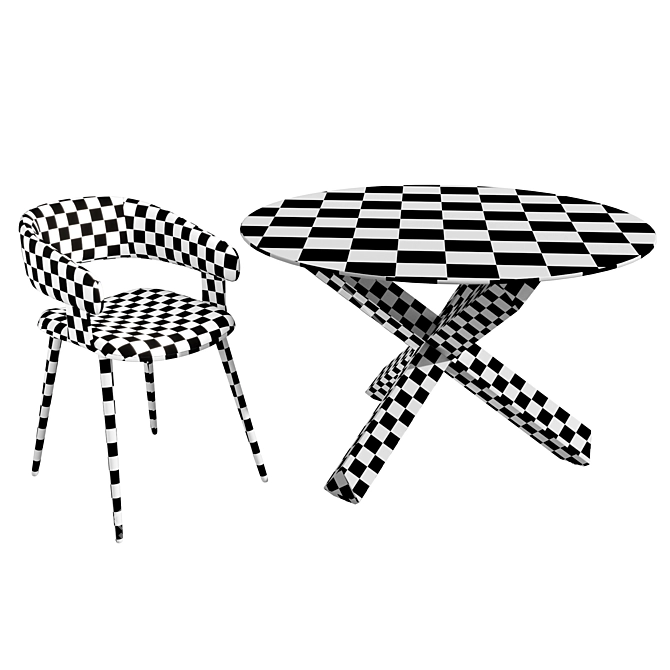 Quinby Grey Outdoor Stool 3D model image 1