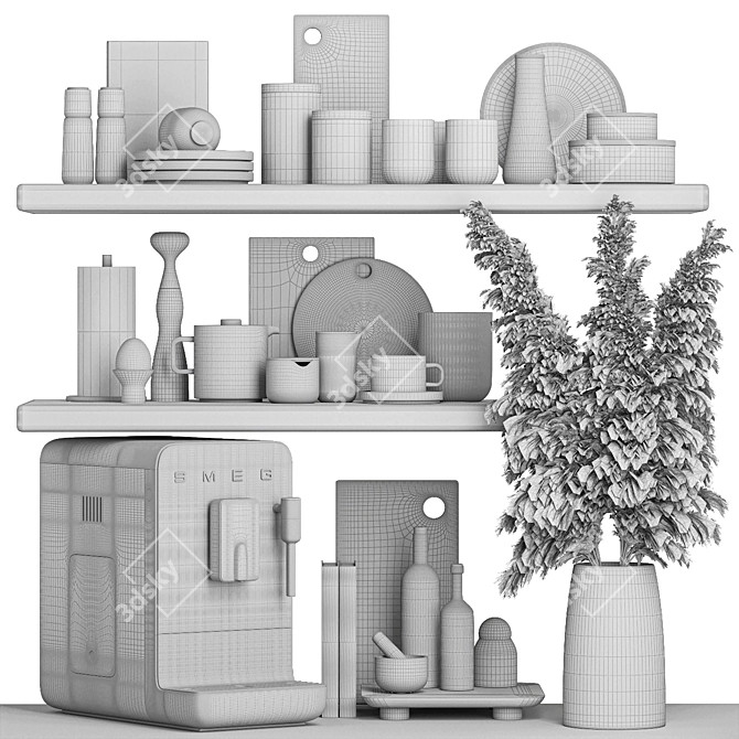 Multifunctional Kitchen Tool Set 3D model image 3