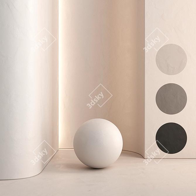 Colorful Wall Plaster Interior Paint 3D model image 1