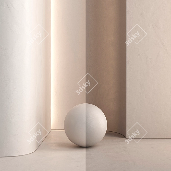 Colorful Wall Plaster Interior Paint 3D model image 2