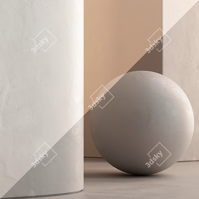 Colorful Wall Plaster Interior Paint 3D model image 4