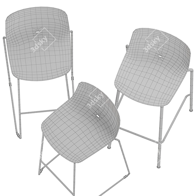 Modern Vesper 3 Multifunctional Chair 3D model image 5