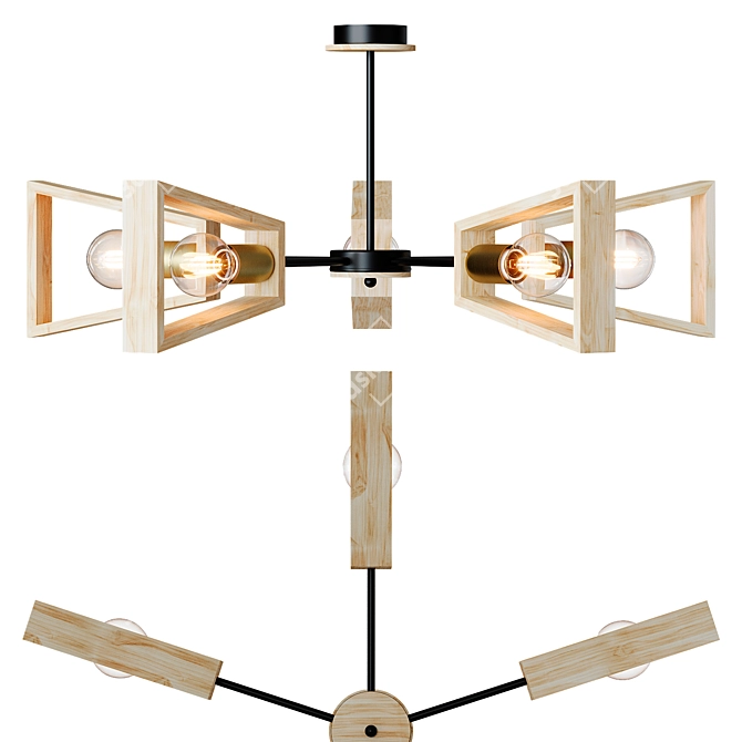 7-Light "Sherlas" Ceiling Chandelier 3D model image 2