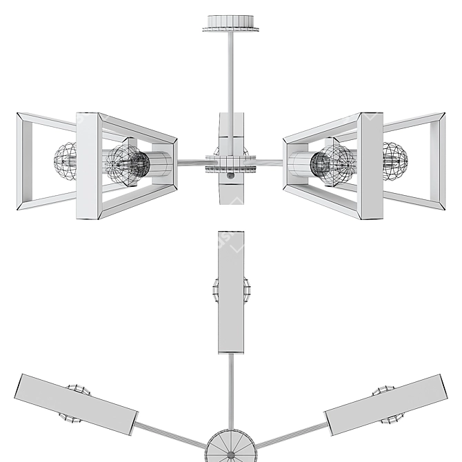 7-Light "Sherlas" Ceiling Chandelier 3D model image 5