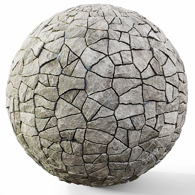 Stone Wall Seamless 3D Textures 3D model image 4