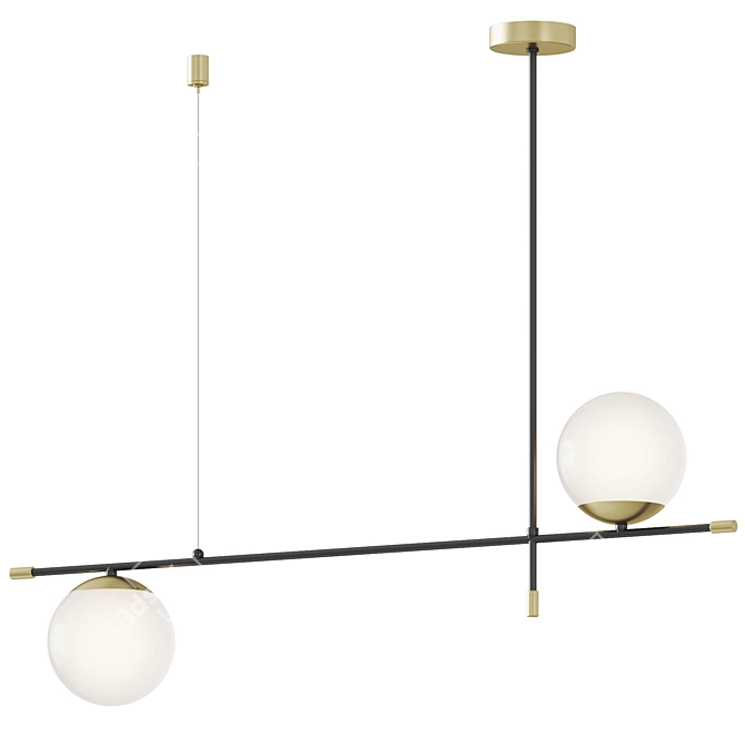 Vintage Style Pendant Light Fixture 3D model image 1