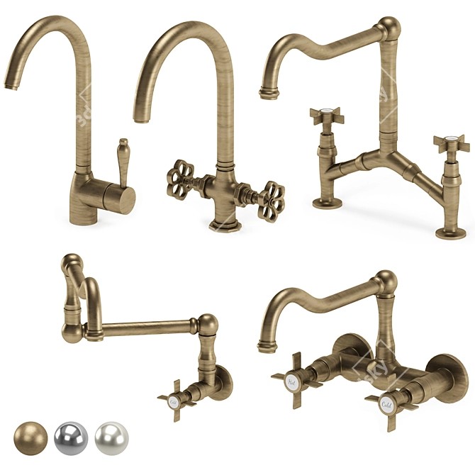 Classic Articulated Pot Filler Faucet 3D model image 1