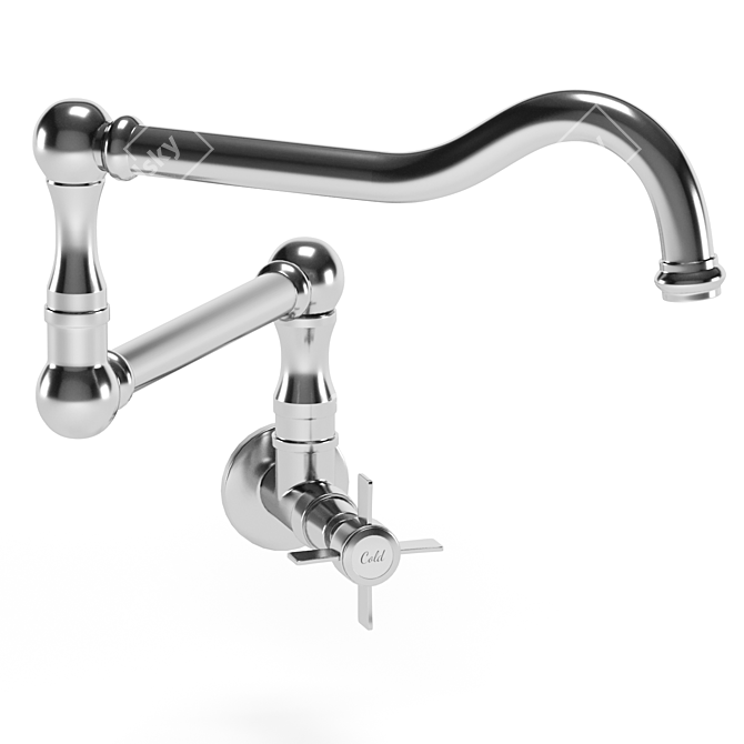 Classic Articulated Pot Filler Faucet 3D model image 3