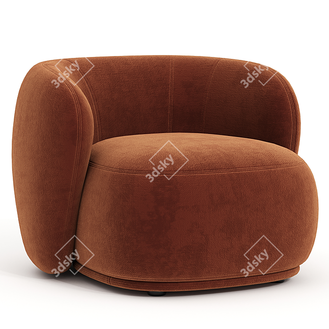 Modern Merediani Rene Armchair Design 3D model image 2