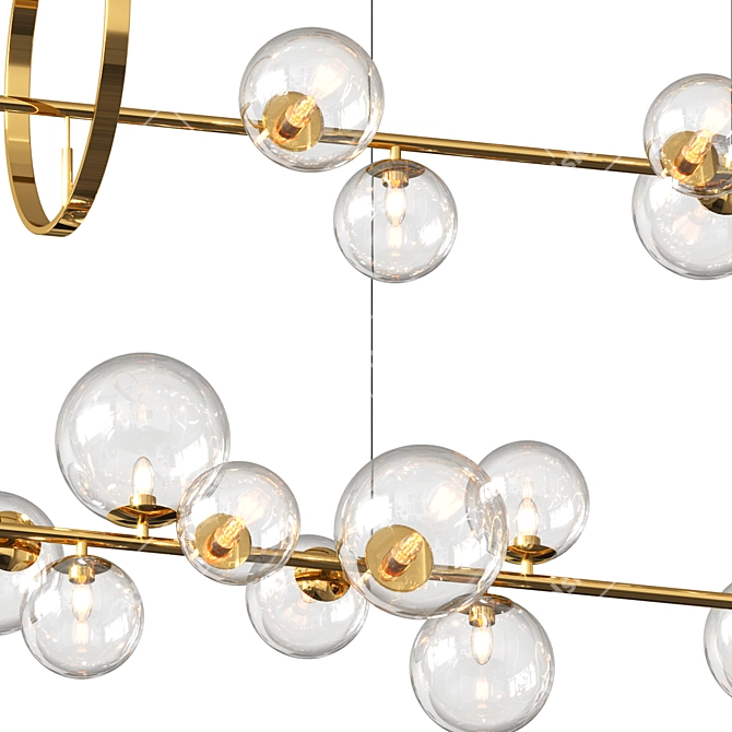 Elegant Iona Chandelier Collection 3D model image 3