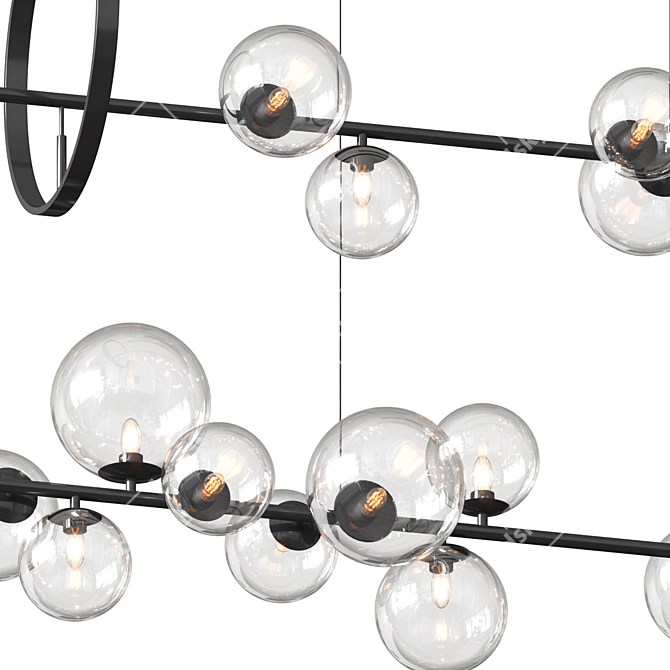 Elegant Iona Chandelier Collection 3D model image 4