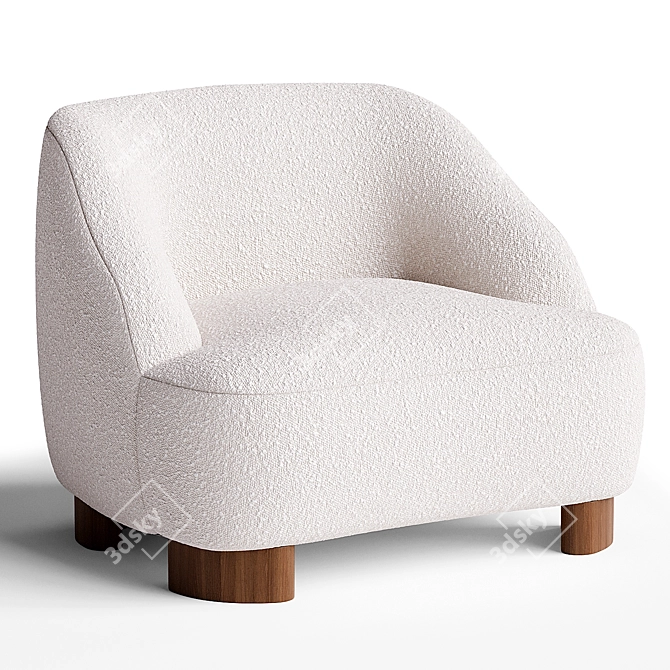 Modern MARGAS LC1 Armchair in 3D 3D model image 1