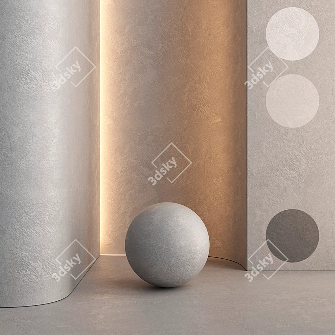 Multi-color Textured Wall Plaster Kit 3D model image 1
